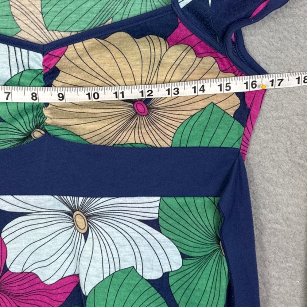 Charlotte Russe Y2K Floral Empire Waist Tunic Top Tie Back Stretch Size M Boho - Picture 5 of 8